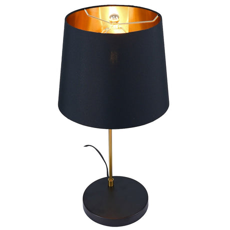 Lustrous Table Lamp - Black outer and Gold inner by Ashcroft Furniture at Eve Furniture