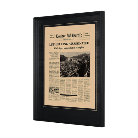 Luther King Assassinated by Vintage Collection Hand Embellished Framed Art Photo Matted under Glass by Mercana at Eve Furniture