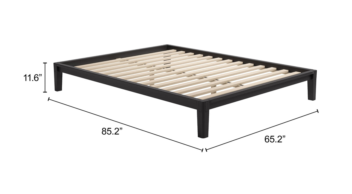 Luum Black Queen Platform Bed Frame by Zuomod at Eve Furniture