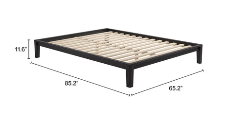 Luum Black Queen Platform Bed Frame by Zuomod at Eve Furniture