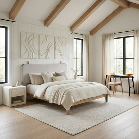 Luum Natural Queen Platform Bed Frame by Zuomod at Eve Furniture