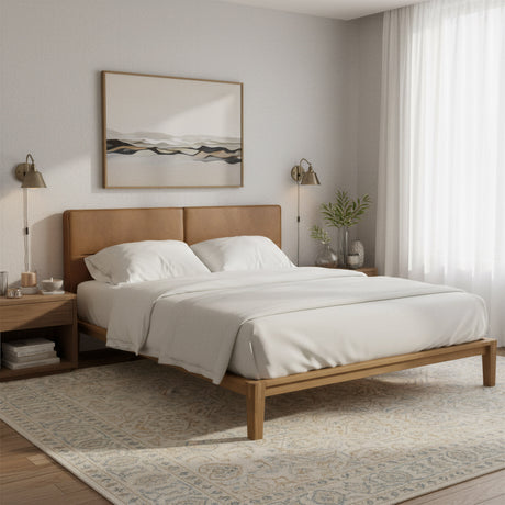 Luum Natural Queen Platform Bed Frame by Zuomod at Eve Furniture