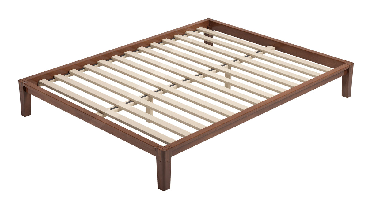 Luum Walnut Queen Platform Bed Frame by Zuomod at Eve Furniture