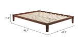 Luum Walnut Queen Platform Bed Frame by Zuomod at Eve Furniture