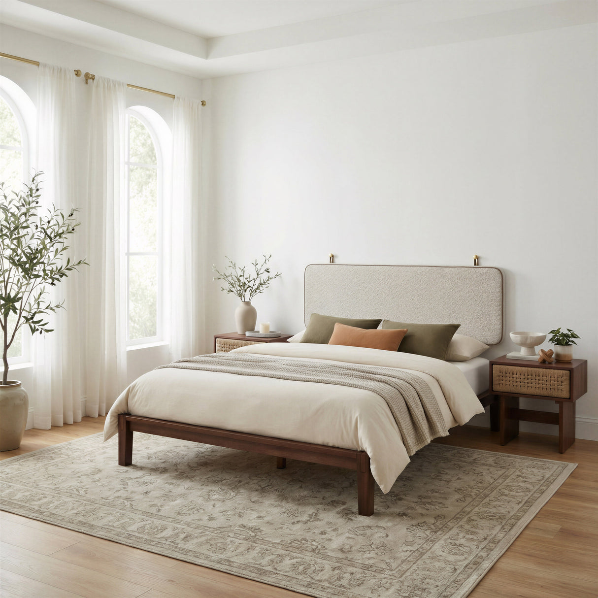 Luum Walnut Queen Platform Bed Frame by Zuomod at Eve Furniture