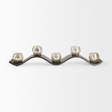 Lux Copper Metal Five Hurricane Glass Holder Table Candle Holder by Mercana at Eve Furniture