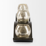 Lux Copper Metal Five Hurricane Glass Holder Table Candle Holder by Mercana at Eve Furniture
