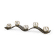Lux Copper Metal Five Hurricane Glass Holder Table Candle Holder by Mercana at Eve Furniture
