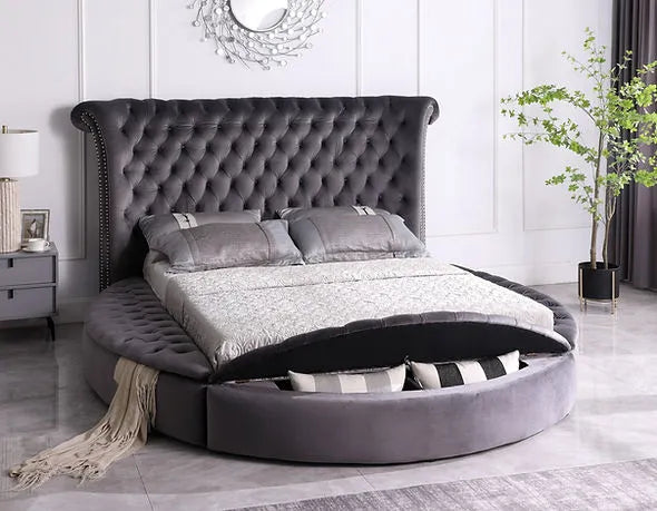 Lux Grey Queen Platform Bed by New Era Innovations at Eve Furniture
