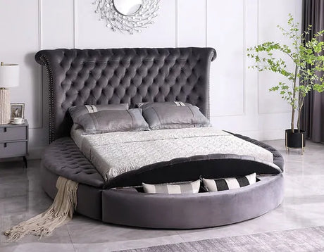 Lux Grey Queen Platform Bed by New Era Innovations at Eve Furniture