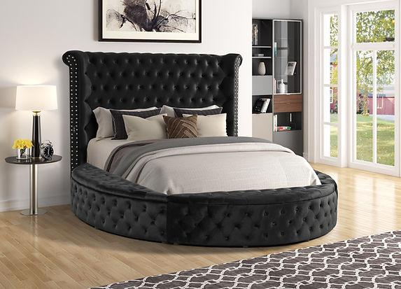 Lux II (USB Charger) Black Queen Platform Bed by New Era Innovations at Eve Furniture