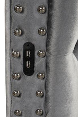 Lux II (USB Charger) Grey King Platform Bed by New Era Innovations at Eve Furniture