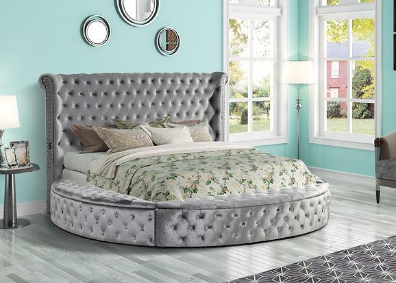 Lux II (USB Charger) Grey Queen Platform Bed by New Era Innovations at Eve Furniture