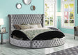 Lux II (USB Charger) Grey Queen Platform Bed by New Era Innovations at Eve Furniture