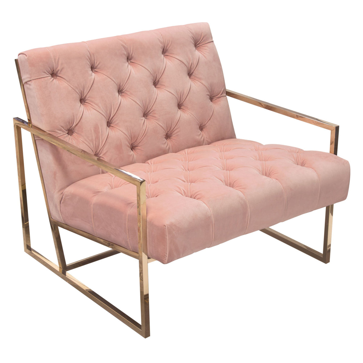 Luxe Blush Pink Accent Chair by Diamond Sofa at Eve Furniture