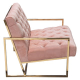 Luxe Blush Pink Accent Chair by Diamond Sofa at Eve Furniture