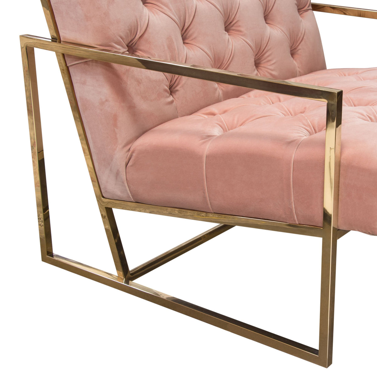 Luxe Blush Pink Accent Chair by Diamond Sofa at Eve Furniture
