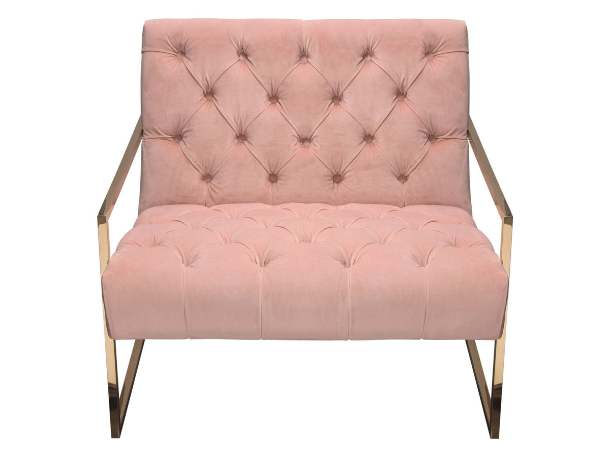 Luxe Blush Pink Accent Chair by Diamond Sofa at Eve Furniture