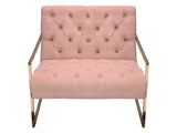 Luxe Blush Pink Accent Chair by Diamond Sofa at Eve Furniture