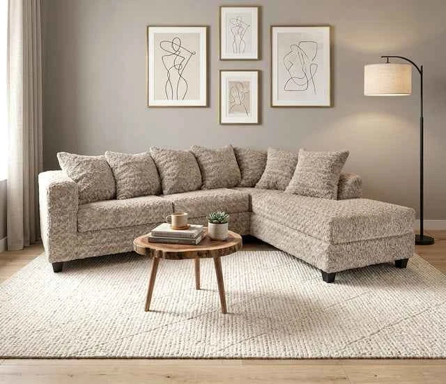 Luxe Mocha RAF Sectional by Happy Homes at Eve Furniture
