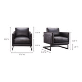 Luxley Black Club Chair by Moe's Home at Eve Furniture