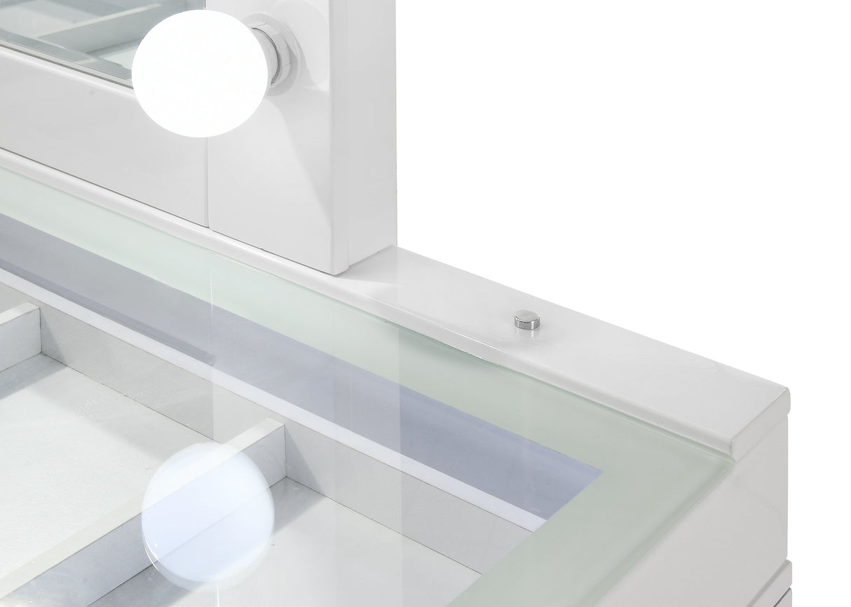 Luxo White Vanity Set w/LED Mirror
