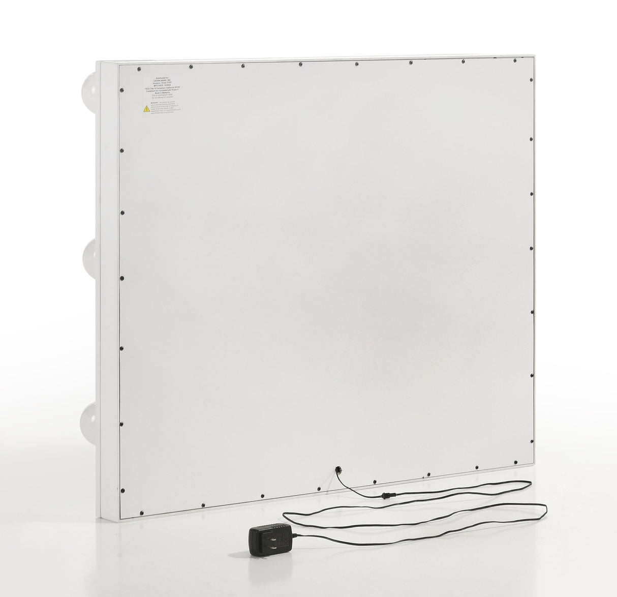 Luxo White Vanity Set w/LED Mirror & Stool
