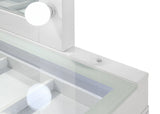 Luxo White Vanity Set w/LED Mirror & Stool