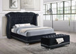 Luxor Black Velvet King Platform Bed by Happy Homes at Eve Furniture