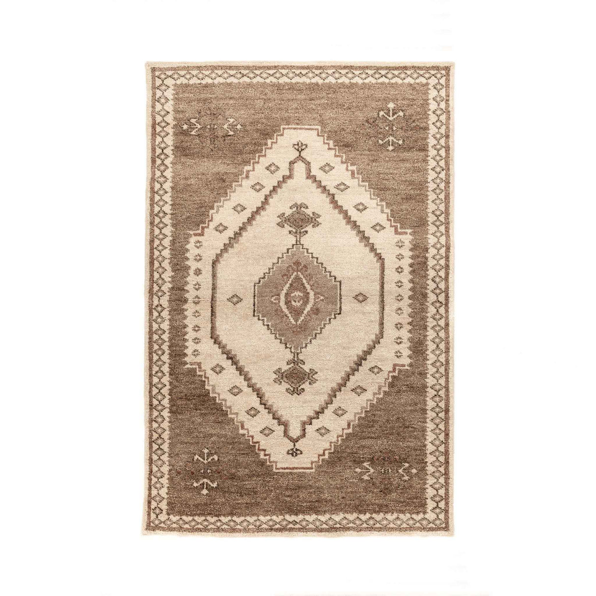 Luxor Brown Hand Knotted Rug by Classic Home at Eve Furniture
