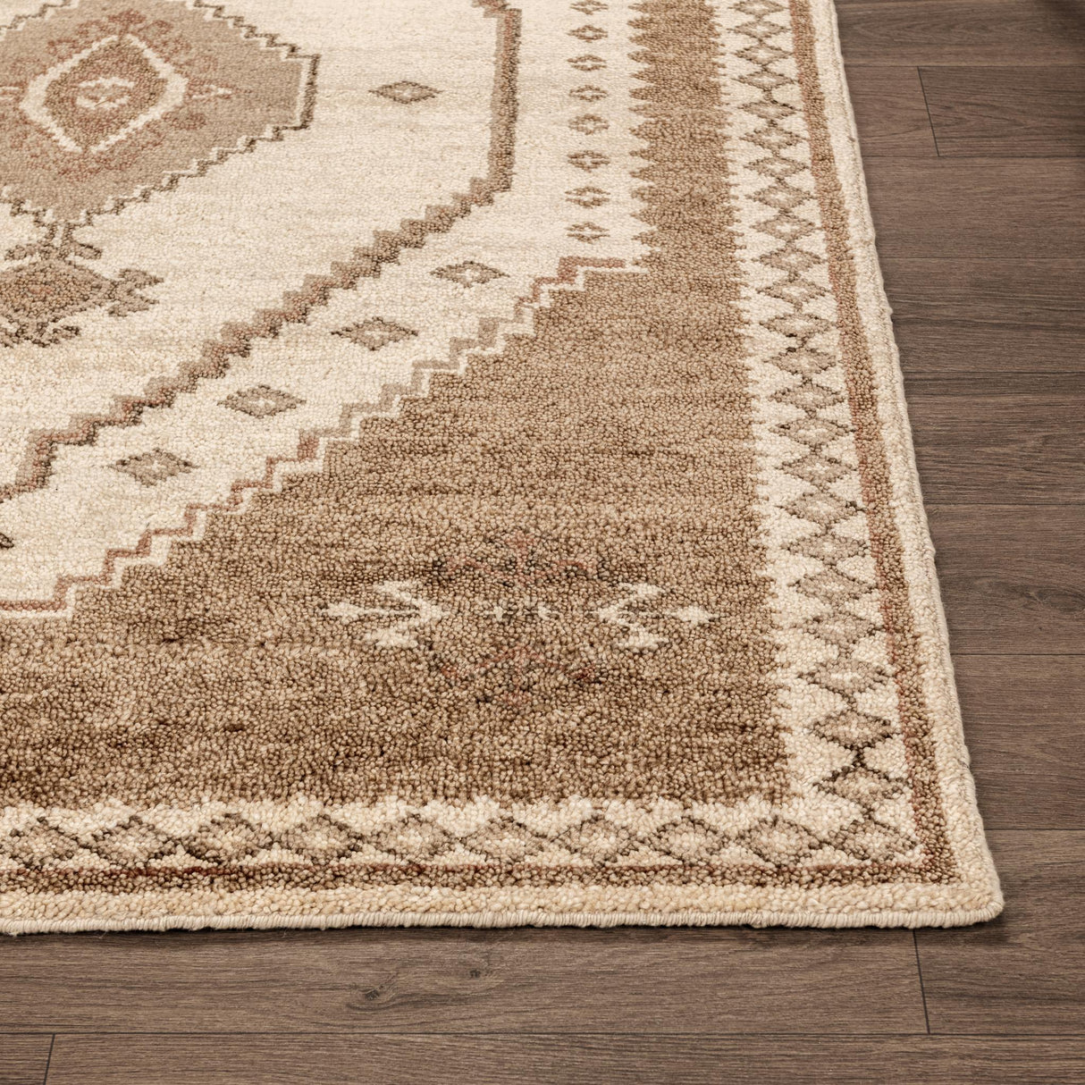 Luxor Brown Hand Knotted Rug by Classic Home at Eve Furniture