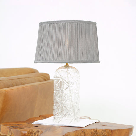 Luxora Table Lamp Gold - Clear and Grey by Ashcroft Furniture at Eve Furniture