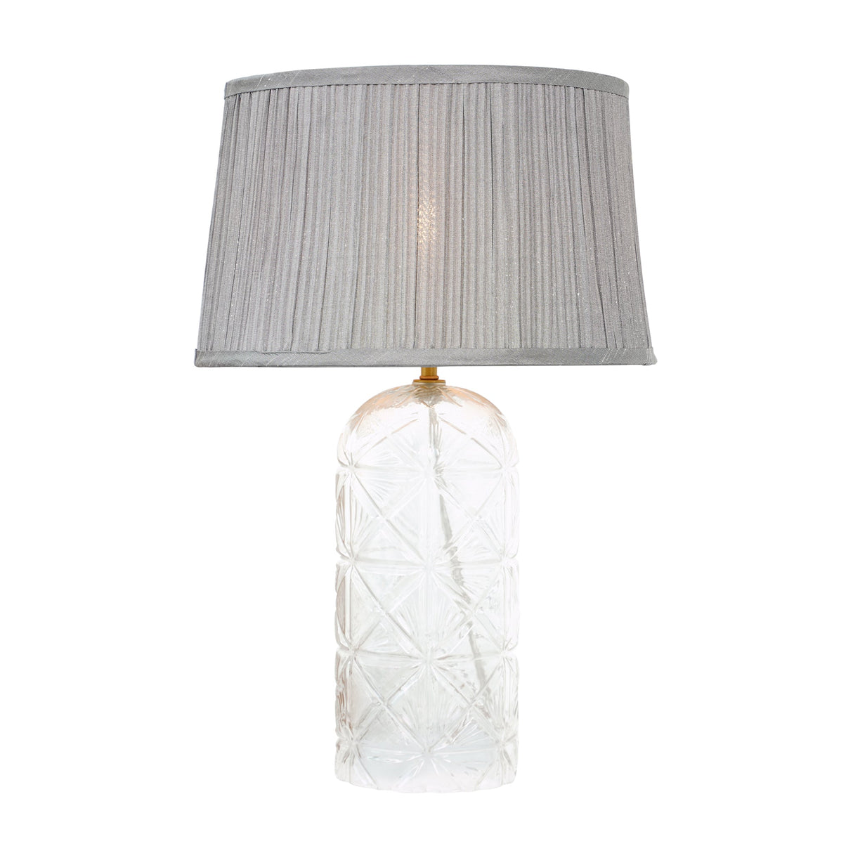Luxora Table Lamp Gold - Clear and Grey by Ashcroft Furniture at Eve Furniture