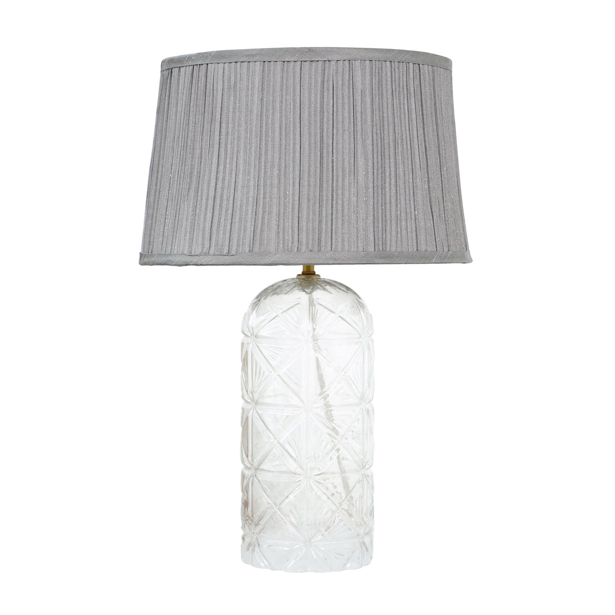 Luxora Table Lamp Gold - Clear and Grey by Ashcroft Furniture at Eve Furniture