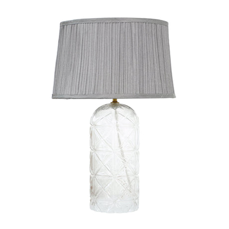 Luxora Table Lamp Gold - Clear and Grey by Ashcroft Furniture at Eve Furniture