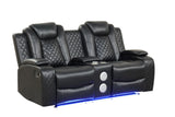 Luz Black 3-Piece Reclining Living Room Set by Happy Homes at Eve Furniture