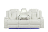 Luz White 3-Piece Reclining Living Room Set by Happy Homes at Eve Furniture