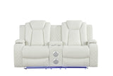 Luz White 3-Piece Reclining Living Room Set by Happy Homes at Eve Furniture