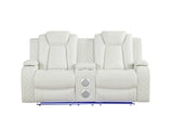 Luz White 3-Piece Reclining Living Room Set by Happy Homes at Eve Furniture