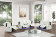 Luz White 3-Piece Reclining Living Room Set by Happy Homes at Eve Furniture