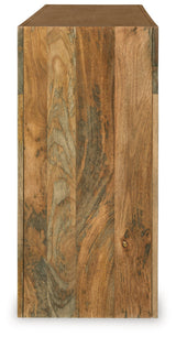 Luzmanacy Natural Brown Console Sofa Table by ASHLEY FURNITURE at Eve Furniture