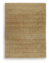Luzmont Golden Brown Extra Large Rug by Ashley at Eve Furniture