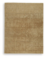 Luzmont Golden Brown Large Rug by Ashley at Eve Furniture