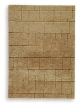 Luzmont Golden Brown Medium Rug by Ashley at Eve Furniture