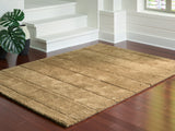 Luzmont Golden Brown Medium Rug by Ashley at Eve Furniture