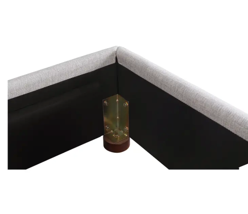 Luzon Bed - Tall HB - Light Grey by Moe's Home at Eve Furniture