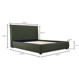 Luzon Green Queen Bed by MOES at Eve Furniture