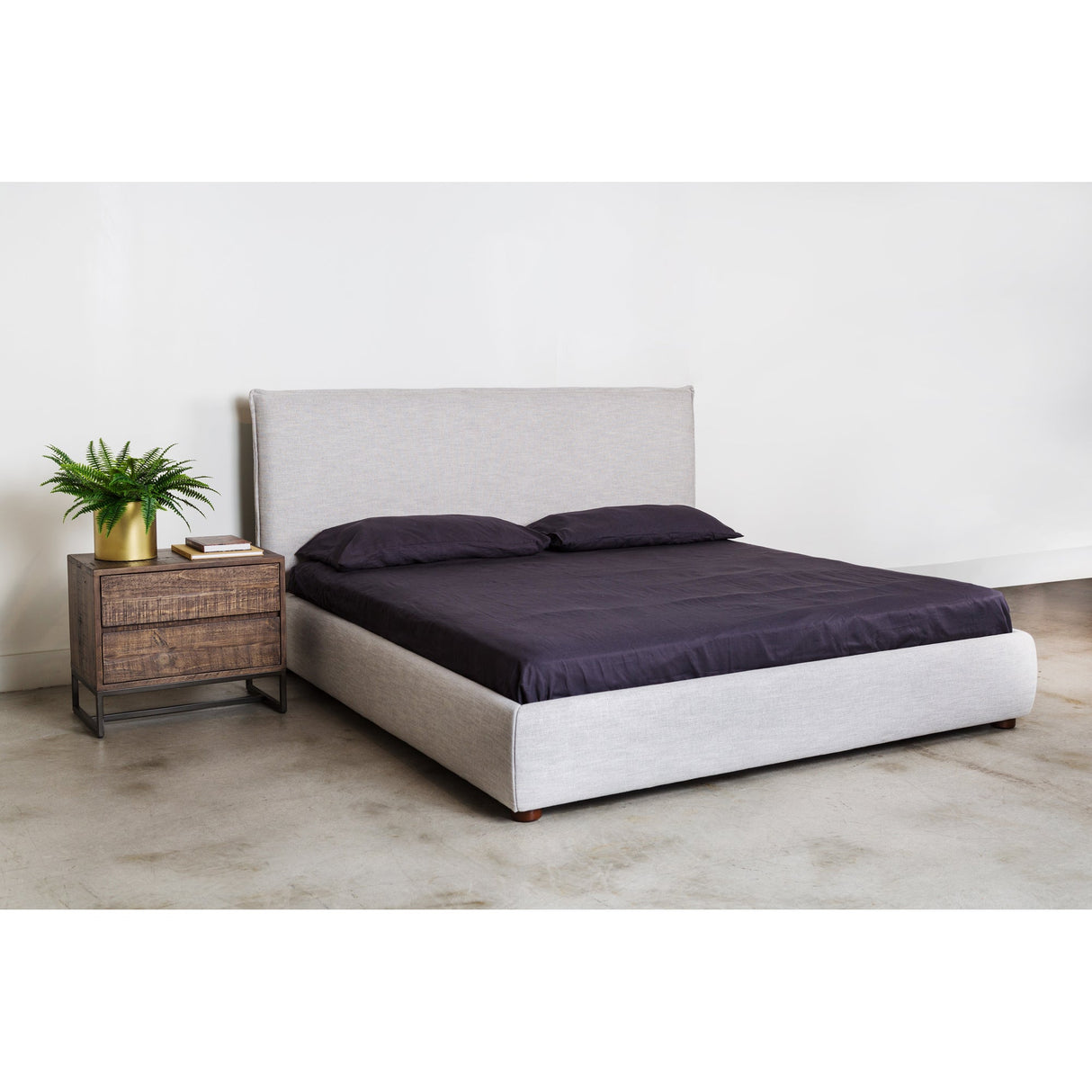 Luzon Light Grey King Bed by MOES at Eve Furniture