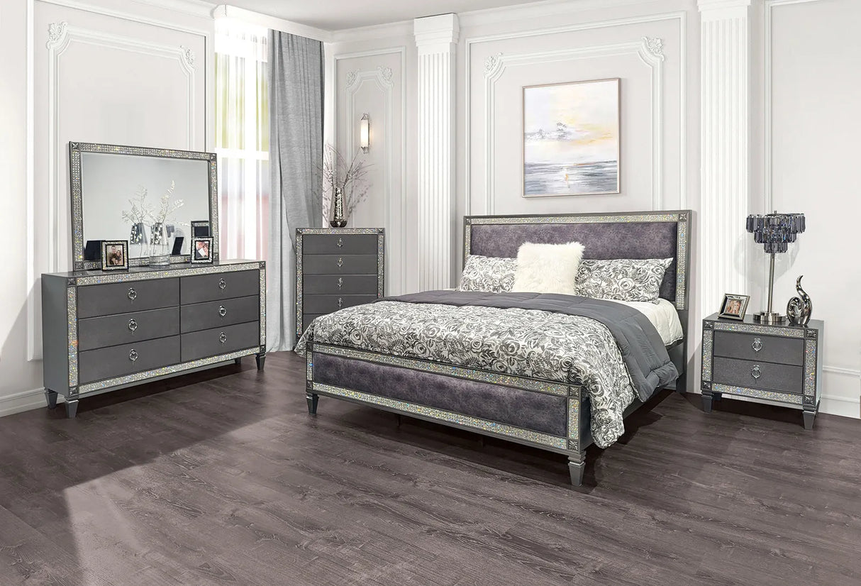Lyanne Gray Full Bed by Furniture of America at Eve Furniture