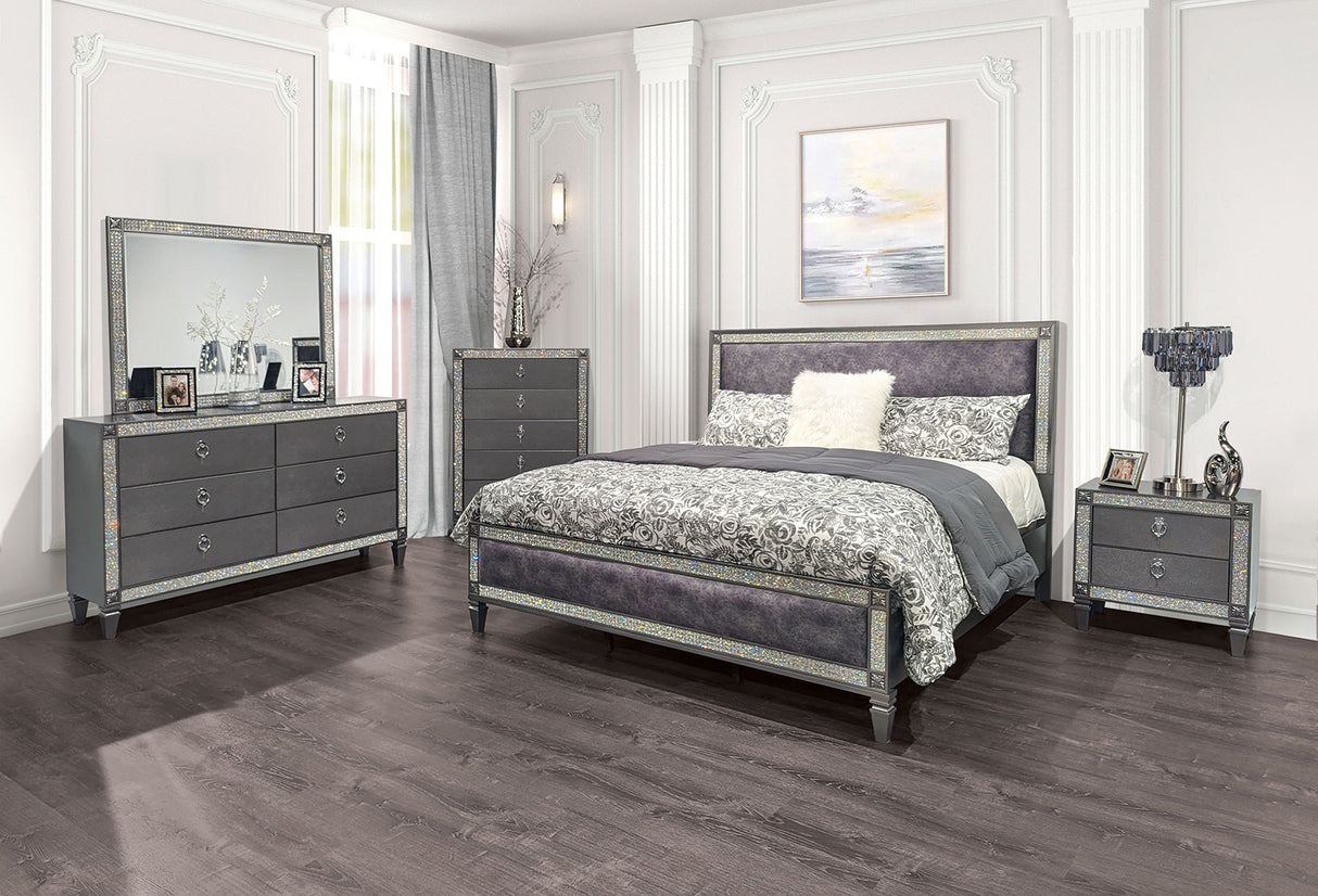 Lyanne Gray Full Bed by Furniture of America at Eve Furniture